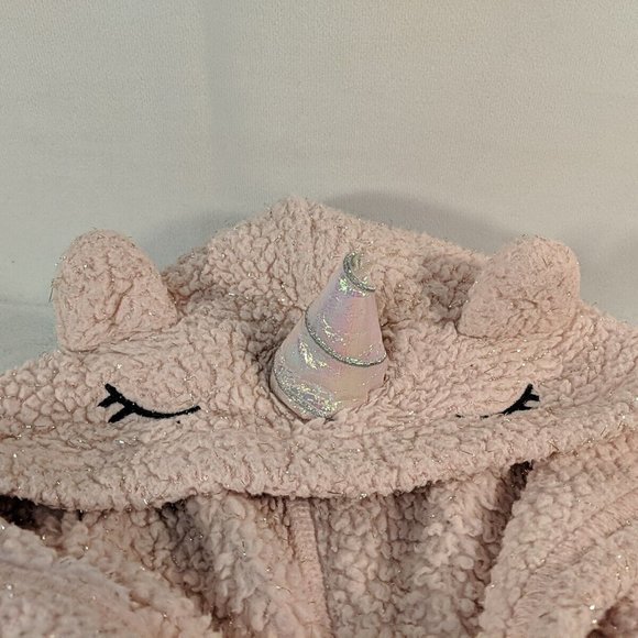 OshKosh B'Gosh Girls 2T Pink Sparkly Unicorn Hoodie Full Zip Sweater Hood Toddle - Picture 3 of 10